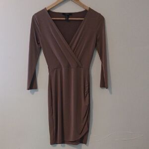 Forever 21 Elegant Brown / Tan  Dress